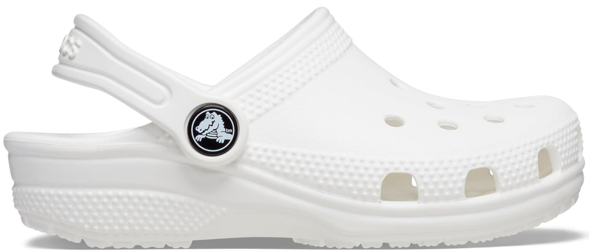 Crocs Unisex-Child Classic Clogs, White, 4 Big Kid US