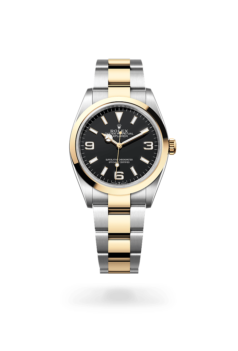rolex Explorer in Yellow Rolesor - combination of Oystersteel and yellow gold, M124273-0001 - Ace Test Store 2
